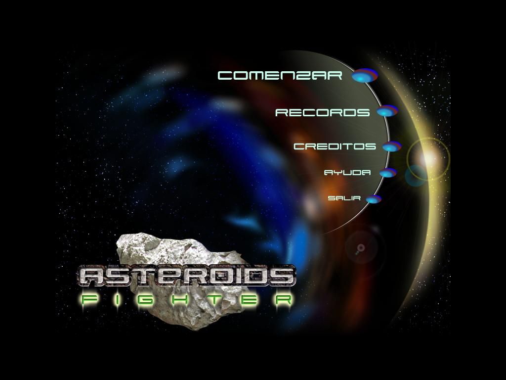 Asteroids Fighter (Windows) screenshot: Main menu