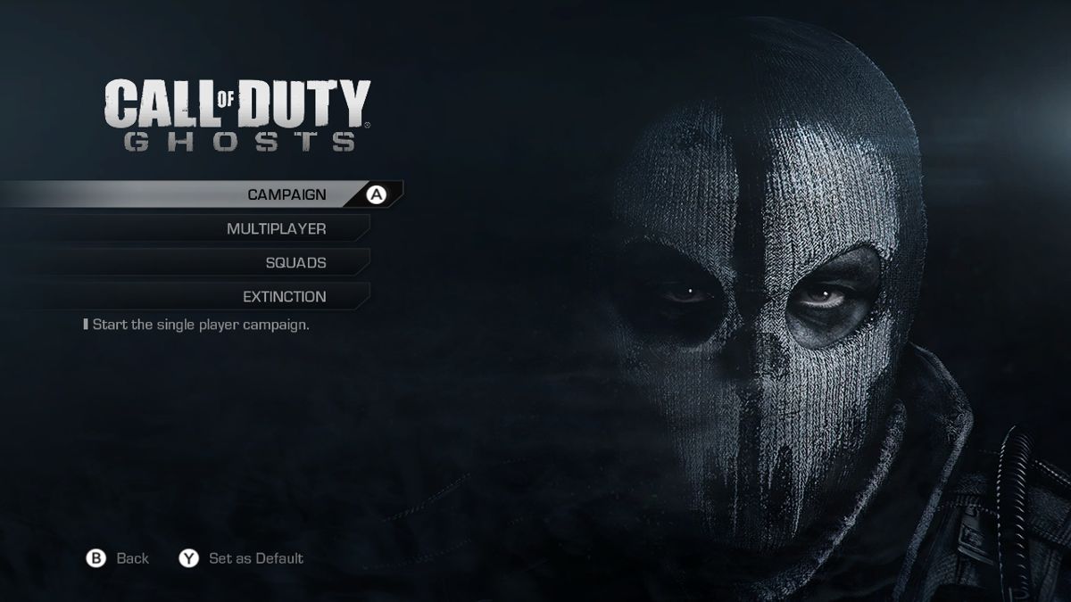 Call of Duty: Ghosts (Wii U) screenshot: Main Menu