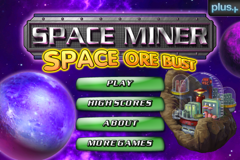 Space Miner: Space Ore Bust (iPhone) screenshot: Title Screen