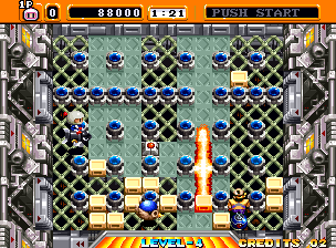 Neo Bomberman (Arcade) screenshot: Riding another bird