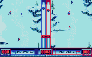 Winter Supersports 92 (Atari ST) screenshot: I am too slow