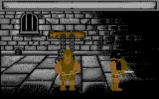 Sword Slayer (Commodore 64) screenshot: Heading for the Arena.