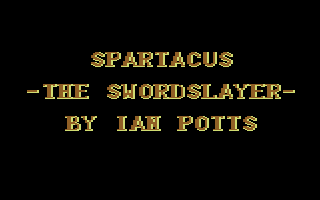 Sword Slayer (Commodore 64) screenshot: Title Screen.