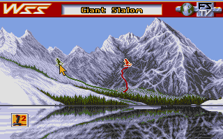 Winter Supersports 92 (Atari ST) screenshot: For the Slalom a map before the race