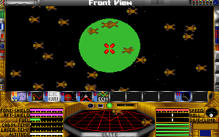 Elite Plus (DOS) screenshot: Oh noes! Tribbles are everywhere!