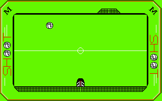 World Cup Soccer (Amstrad CPC) screenshot: Shooting.