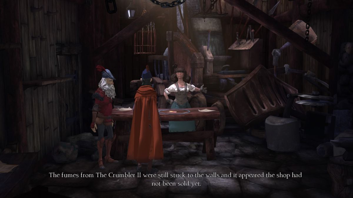 King's Quest: Chapter V - The Good Knight (PlayStation 4) screenshot: Old Graham meeting young Graham