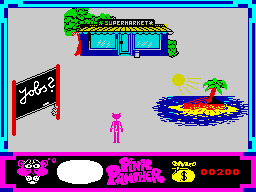 Pink Panther (ZX Spectrum) screenshot: Options.