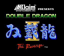 Double Dragon II: The Revenge (NES) screenshot: Title Screen (US version)