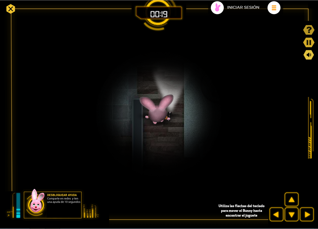 Power Quest Duracell (Browser) screenshot: Let's start! It's too dark.