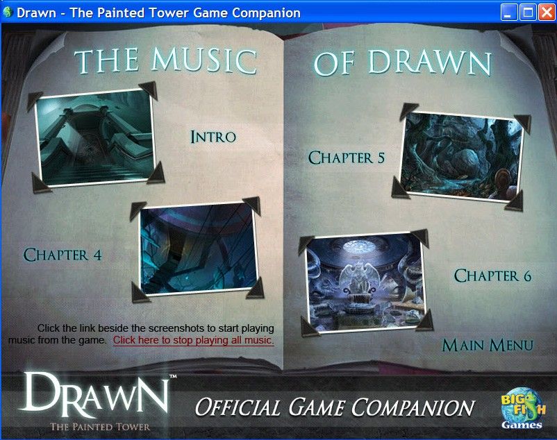 Drawn: The Painted Tower (Morrisons Edition) (Windows) screenshot: The Music From The Game option