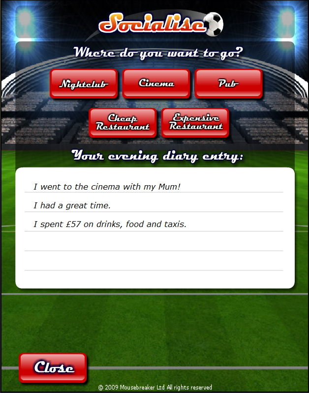 Jumpers for Goalposts 2 (Browser) screenshot: Socializing with my mum