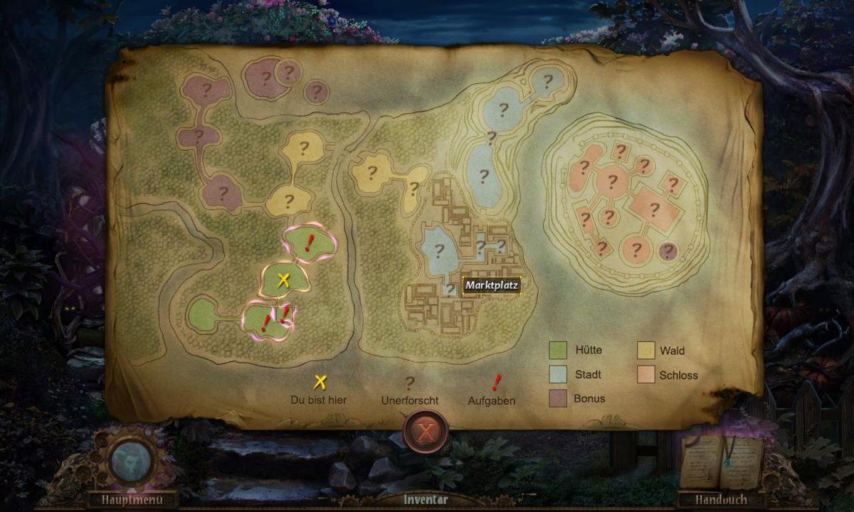 Mystery Legends: Beauty & The Beast (Windows) screenshot: Map