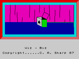 Wiz Biz (ZX Spectrum) screenshot: Title screen.