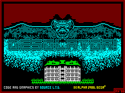 Kyros (ZX Spectrum) screenshot: Loading screen.
