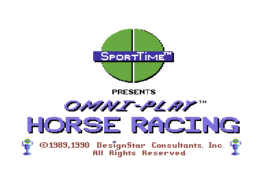 Omni-Play Horse Racing (Commodore 64) screenshot: Loading screen.