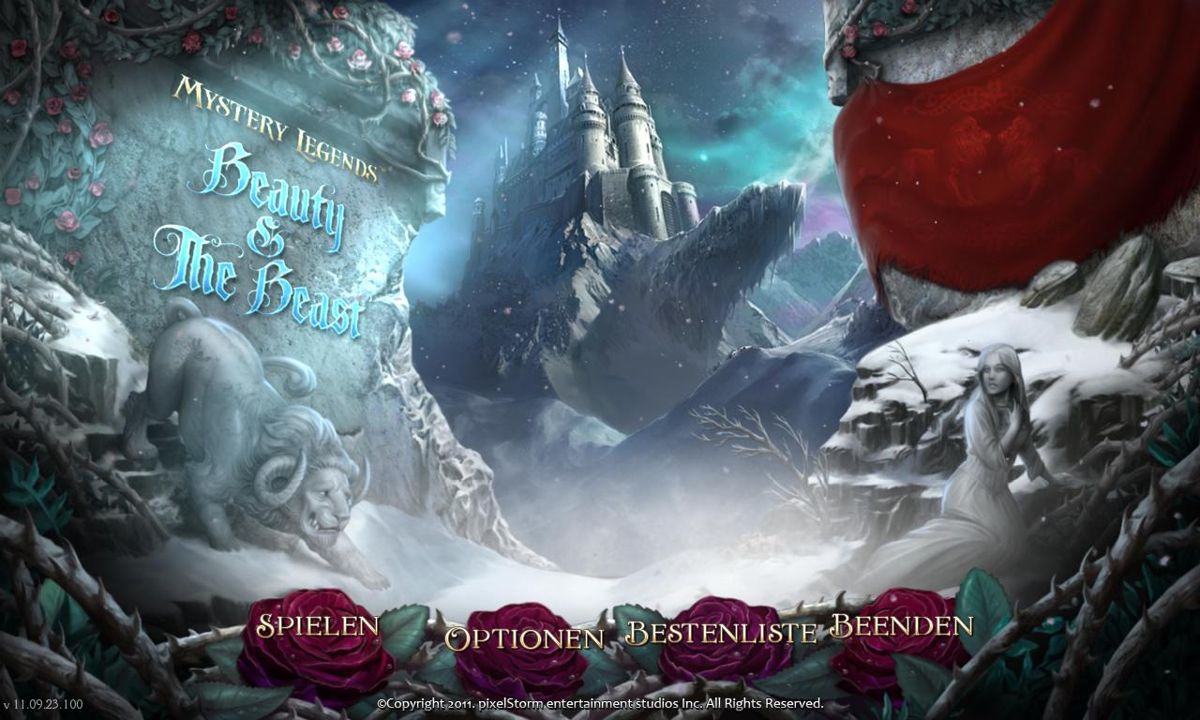 Mystery Legends: Beauty & The Beast (Windows) screenshot: Menu