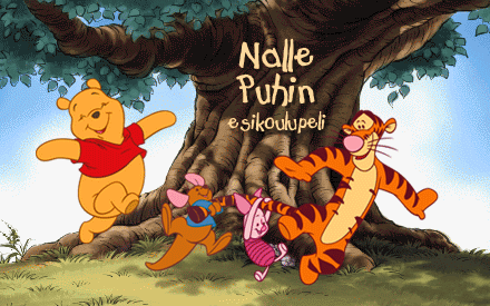 Disney's Winnie the Pooh: Kindergarten (Windows) screenshot: Splash screen (Finnish version)