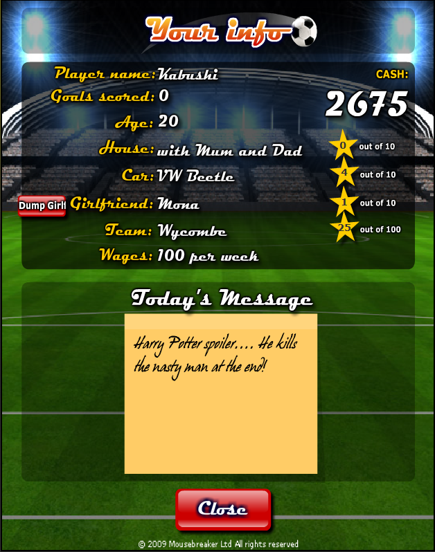 Jumpers for Goalposts 2 (Browser) screenshot: My stats