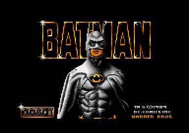 Batman (Amstrad CPC) screenshot: Title screen (Plus/GX4000)
