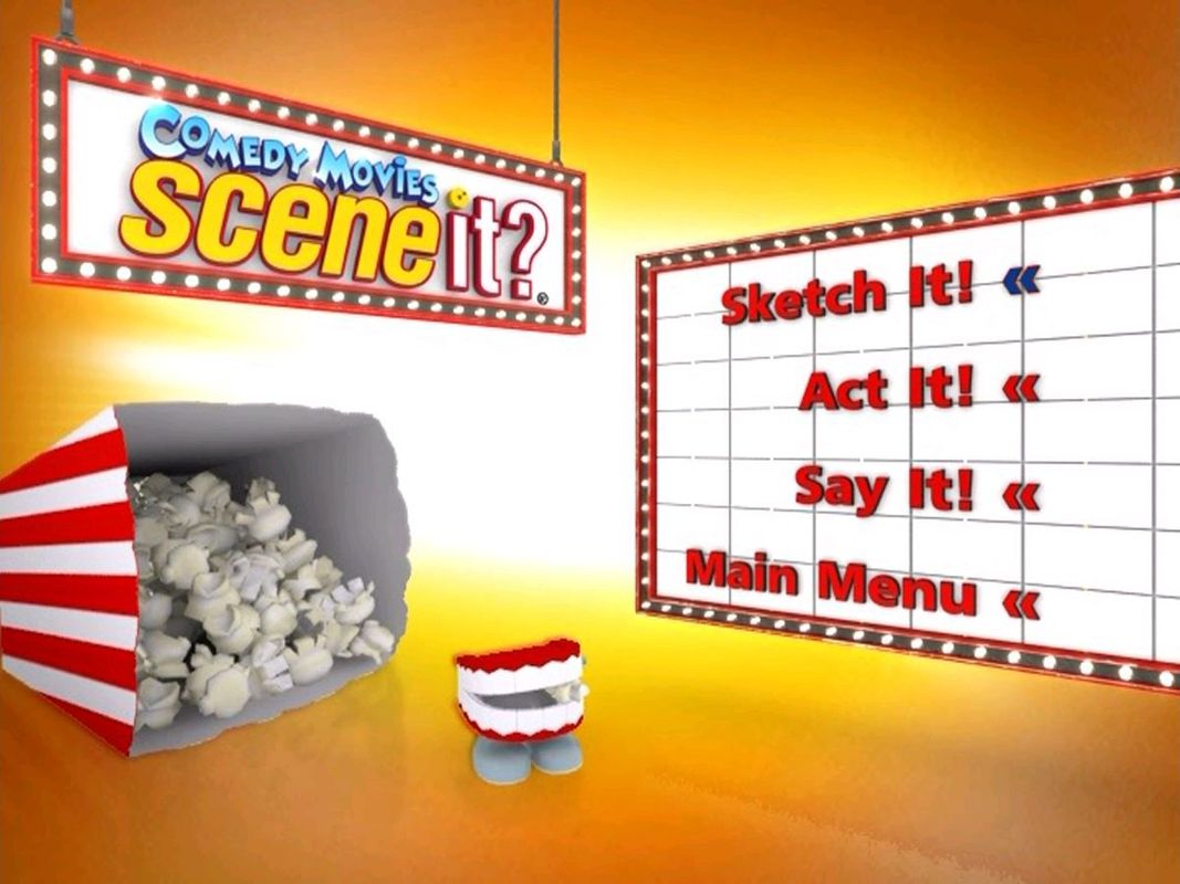 Scene It?: Comedy Movies (DVD Player) screenshot: The Bonus Activities selection screen