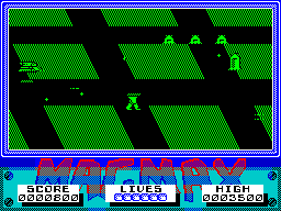 MagMax (ZX Spectrum) screenshot: Now to collect the legs