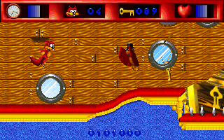 Skunny: Special Edition (DOS) screenshot: Enemies are rather scarce in this level.