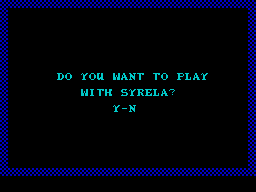 Mandragore (ZX Spectrum) screenshot: Though the question may sound a little bit rude it's actually asking 'Are you happy with the default characters'