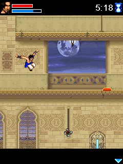 Prince of Persia: The Sands of Time (J2ME) screenshot: Running along the wall