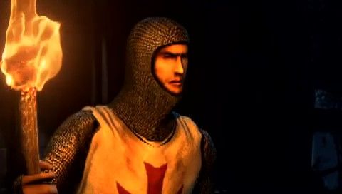 Assassin's Creed: Bloodlines (PSP) screenshot: The guard in the intro movie saw a shadow. It was the last thing he saw.