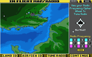 Their Finest Hour: The Battle of Britain (Atari ST) screenshot: We must tune our radio to continue (copy protection)