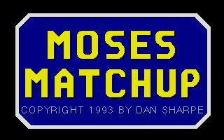 Moses Matchup (DOS) screenshot: Title screen