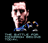 Terminator 2: Judgment Day (Game Gear) screenshot: The battle for tomorrow begins today