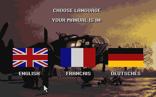 B-17 Flying Fortress (Atari ST) screenshot: Select your language