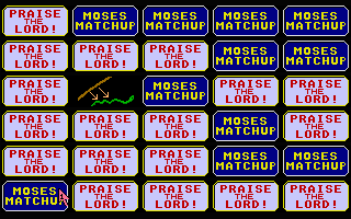 Moses Matchup (DOS) screenshot: Gameboard