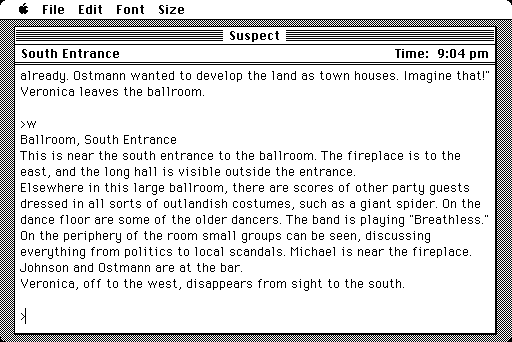 Suspect (Macintosh) screenshot: South entrance