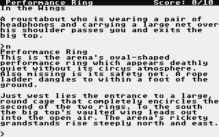 Ballyhoo (Atari ST) screenshot: The performance ring