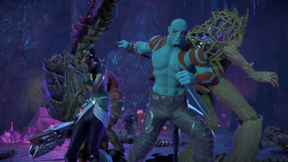 Marvel Guardians of the Galaxy: The Telltale Series - Episode 4: Who Needs You (PlayStation 4) screenshot: Surrounded by swarm of hungry worms