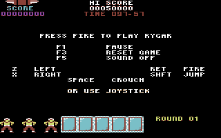Rygar (Commodore 64) screenshot: Title screen
