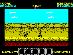 Rygar (ZX Spectrum) screenshot: Got two at once here
