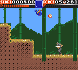 Ninja Gaiden (Game Gear) screenshot: Here you are, performing a jump.