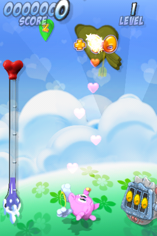 LoveCatch (iPhone) screenshot: The first level.