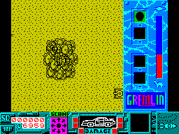 MASK (ZX Spectrum) screenshot: At least the explosion as I died took out a few tanks. I replayed the game but did not accomplish much more than this