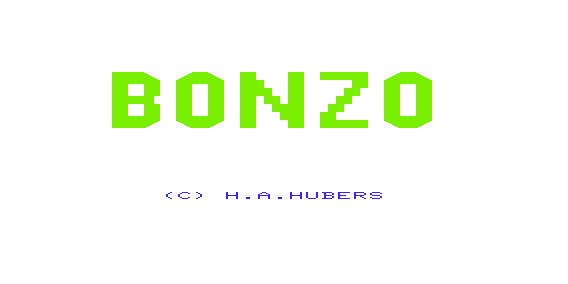 Bonzo (VIC-20) screenshot: Title