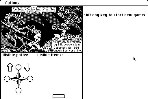 The Quest (Macintosh) screenshot: Game loading