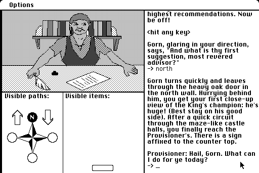 The Quest (Macintosh) screenshot: The Provisioner