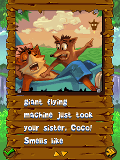 Crash Bandicoot: Mutant Island (J2ME) screenshot: Not Coco!