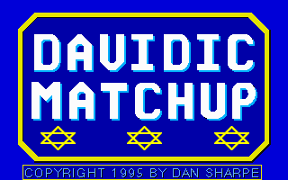 Davidic Matchup (DOS) screenshot: Title screen