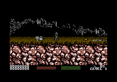 Stryker in the Crypts of Trogan (Commodore 64) screenshot: First level