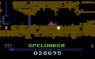 Spelunker (Commodore 64) screenshot: Now I'm trapped!